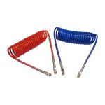 JUEGO DE MANGUERAS DE AIRE AZUL Y ROJA DE 15 PIES EN ESPIRAL = 11952