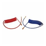 JUEGO DE MANGUERAS DE AIRE AZUL Y ROJA DE 15 PIES EN ESPIRAL Y TRAMO DE 40" RECTO = 11954